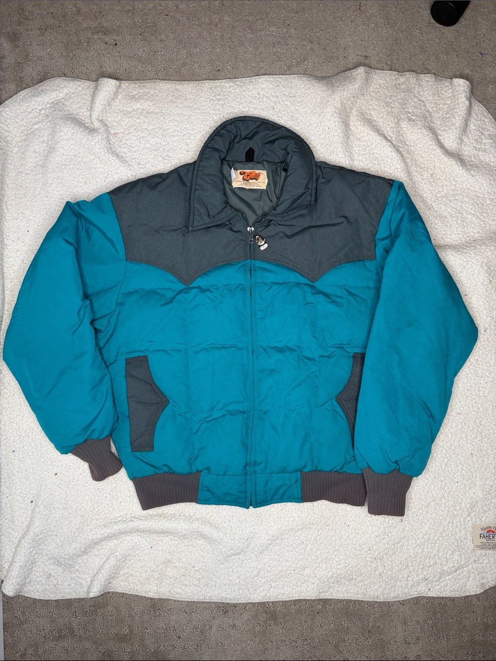 Vintage Comfy Down Insulated Winter Coat: Size Large